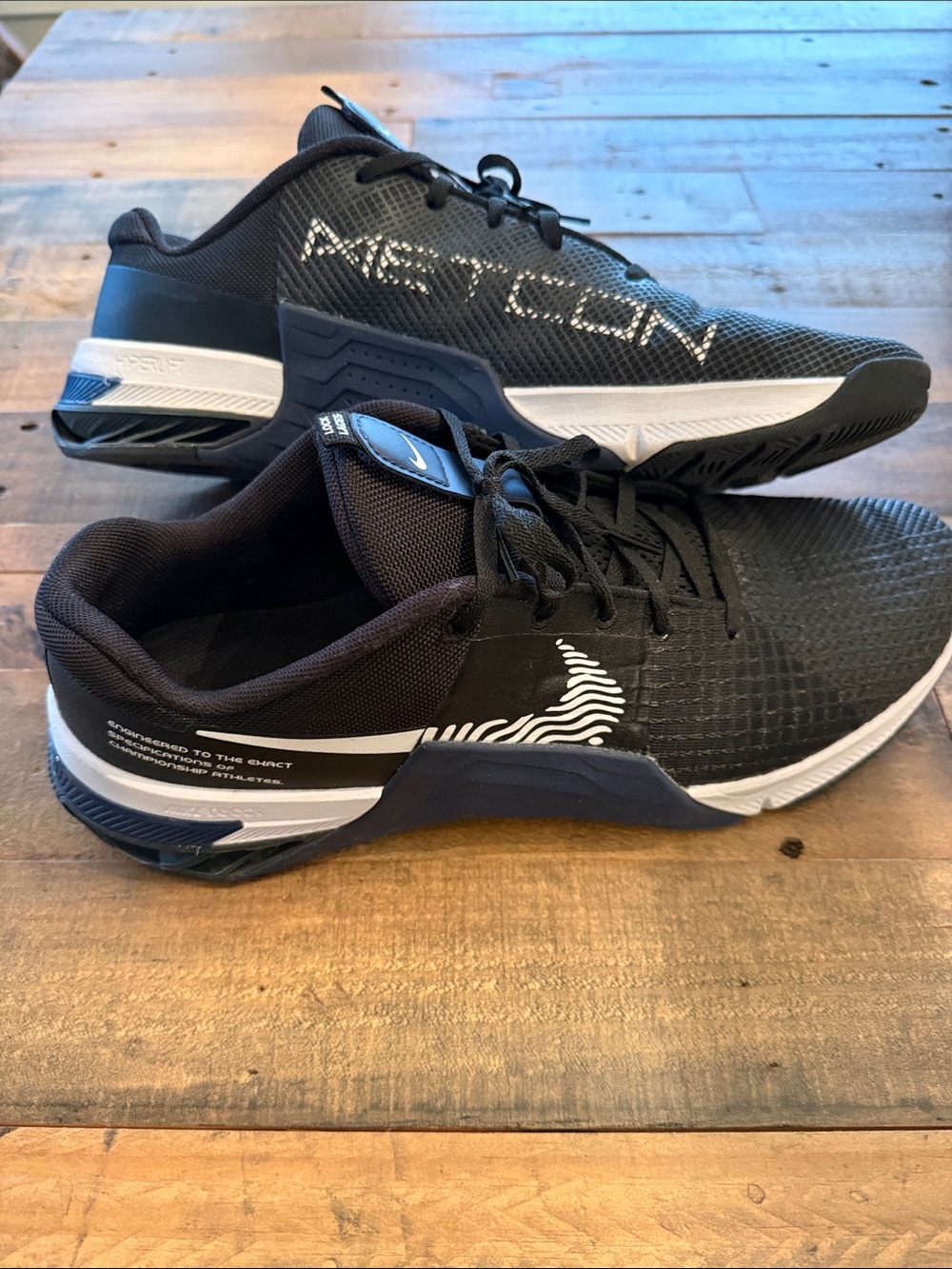 Nike Metcon Cross-Training Shoes in Black, White & Navy- no signs of wear